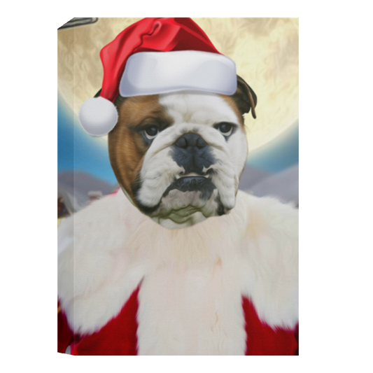 Dog Santa - CANPO15 Deluxe Portrait Canvas 1.5in Frame
