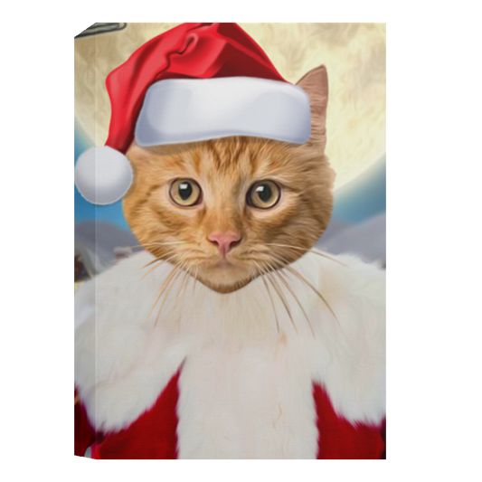 Cat Santa - CANPO15 Deluxe Portrait Canvas 1.5in Frame