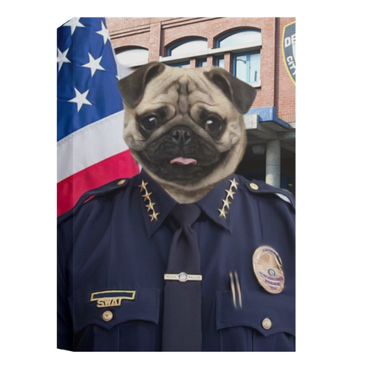 Dog Police - CANPO15 Deluxe Portrait Canvas 1.5in Frame