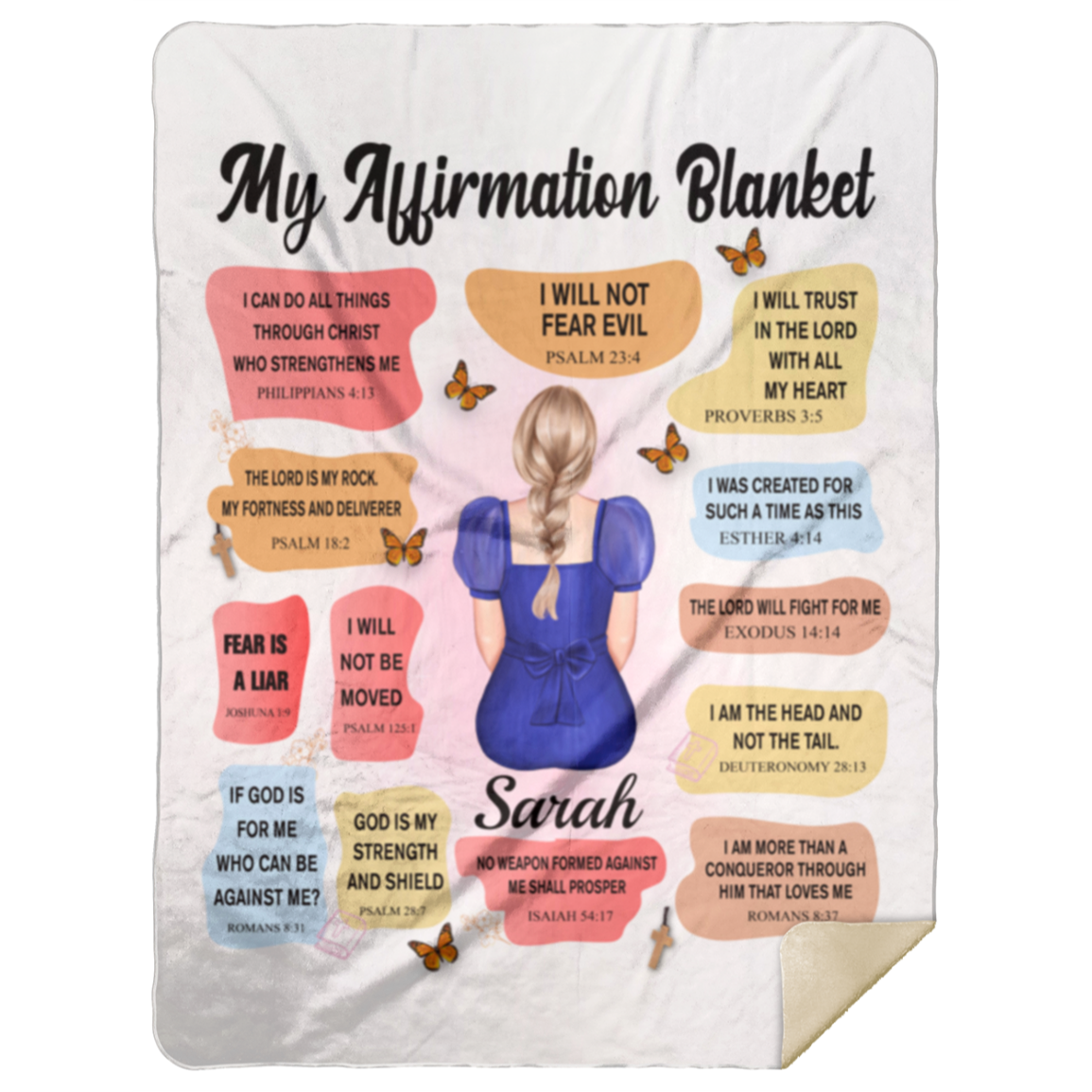 50% OFF SALE - AFFIRMATION BLANKET- COZY FLEECE/PREMIUM SHERPA BLANKET