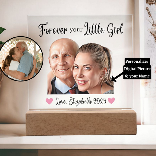 [Almost Sold Out] Customized Forever Your Little Girl - Personalized Illustration with Acrylic Plaque