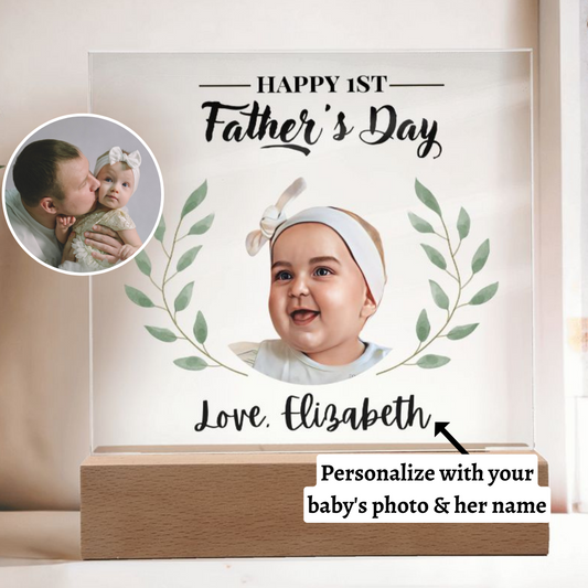 [Almost Sold Out] Personalized 1st Father's Day Gift From Baby Girl - Acrylic Plaque