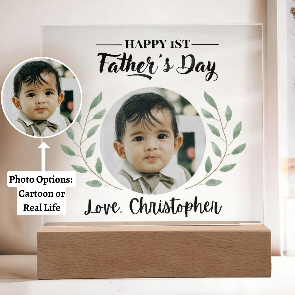 [Almost Sold Out] Personalized First Father's Day Acrylic Plaque From Baby Boy