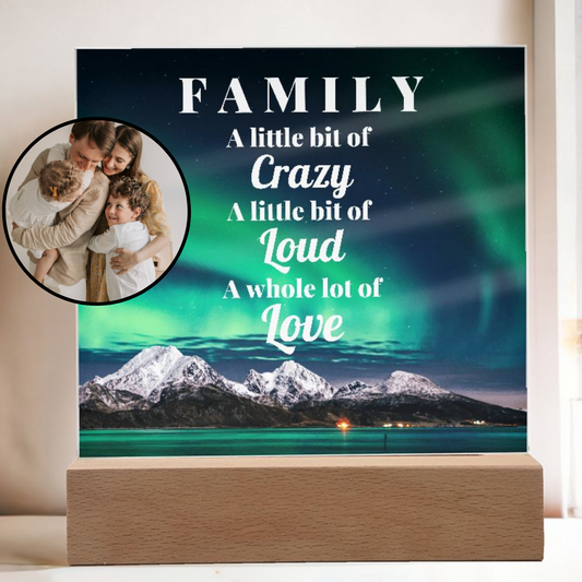 Almost Sold Out - Northern Lights Family - Acrylic Plaque with Stand