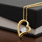 Red Heart Rose Box with Forever Love Necklace