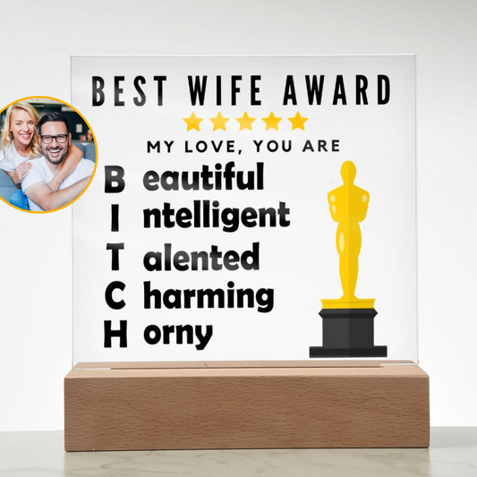 [Almost Sold Out] Best Wife Award - Acrylic Plaque with Stand