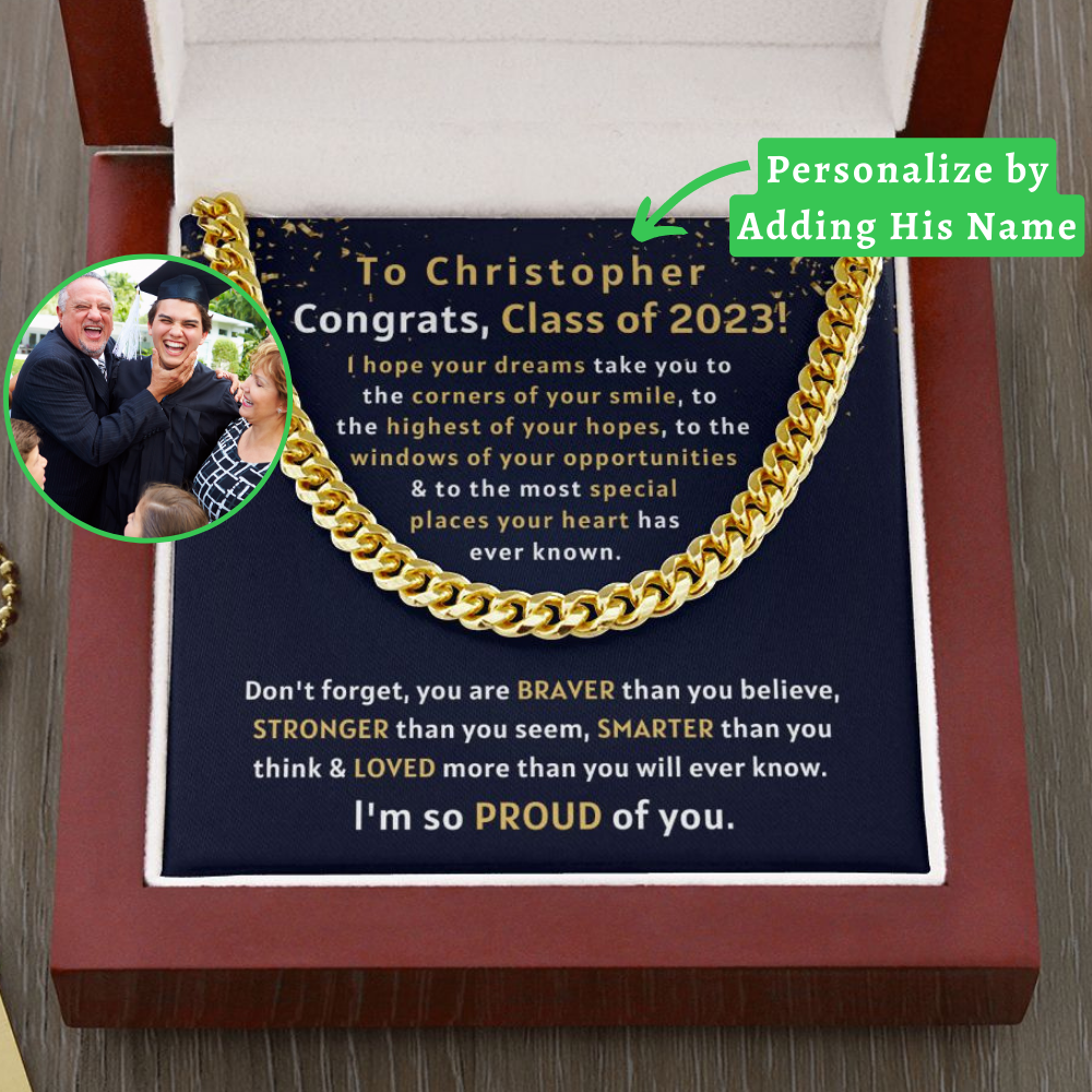 [Almost Sold Out] Congrats, Class of 2023 - Cuban Link Chain Necklace