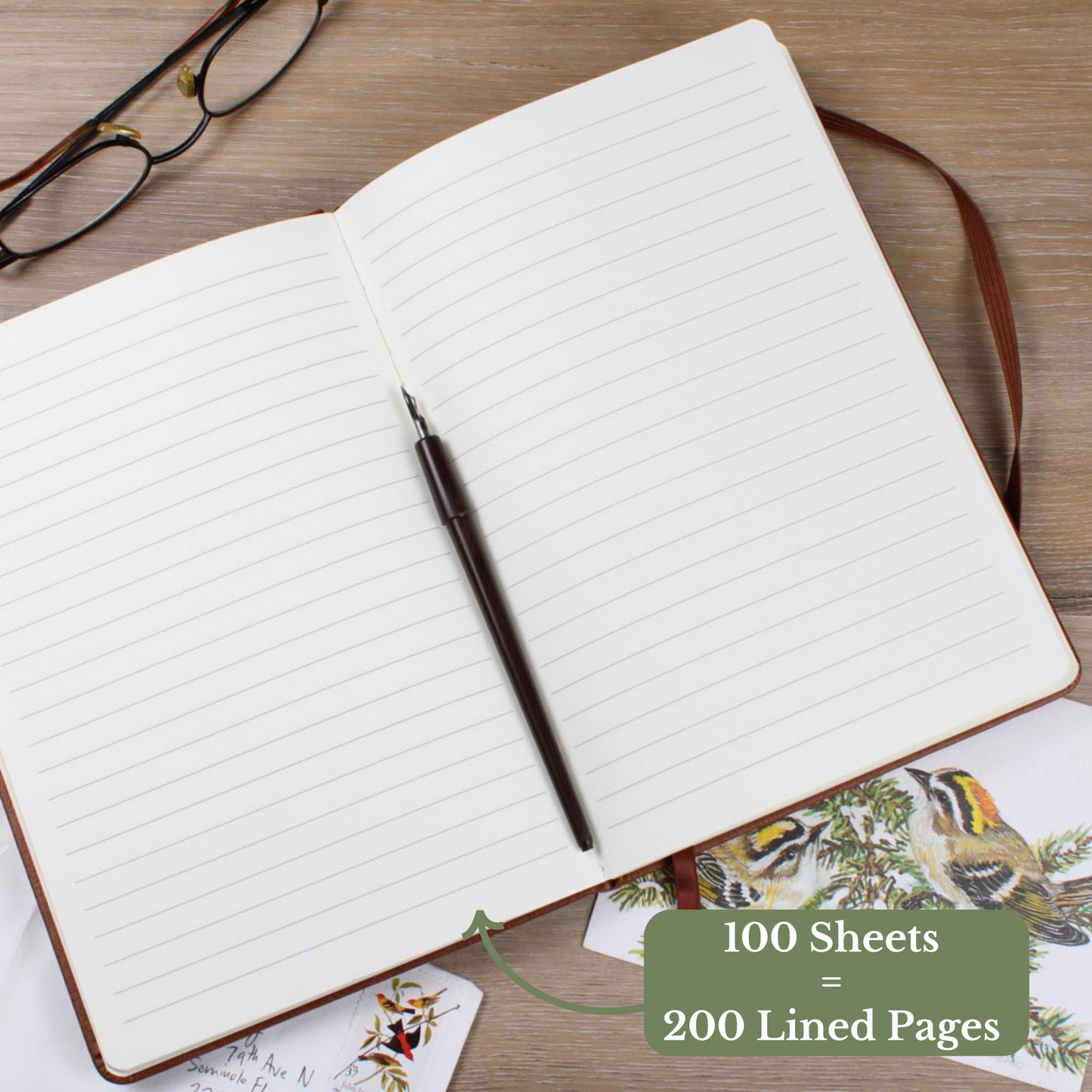 [Almost Sold Out] Personalized Mountain Adventure Graphic Leather Journal