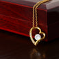Red Heart Rose Box with Forever Love Necklace