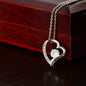 Red Heart Rose Box with Forever Love Necklace