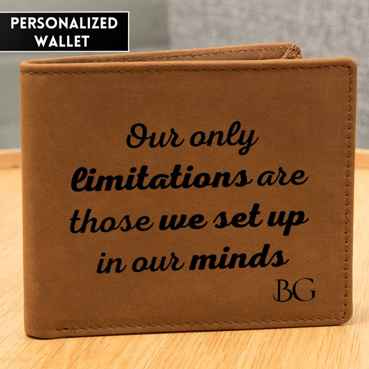 [Almost Sold Out] Personalized Limitations In Our Mind - Gender Neutral Leather Wallet