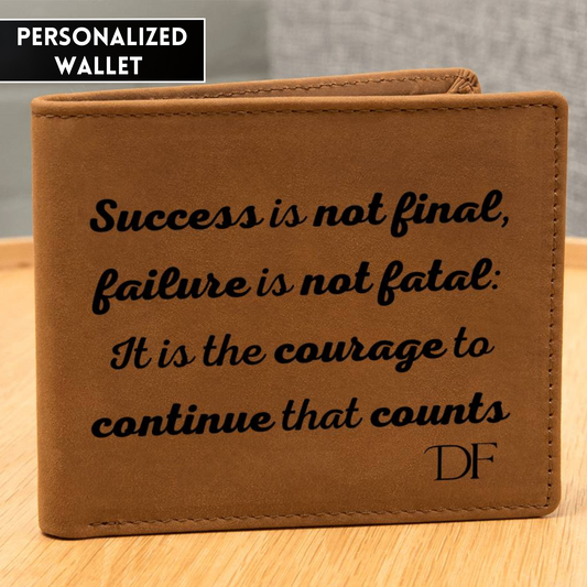 [Almost Sold Out] Personalized Courage Continues To Grow - Gender Neutral Leather Wallet