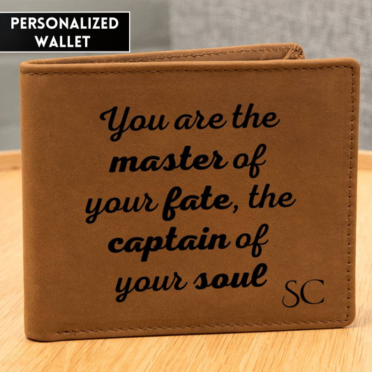 [Almost Sold Out] Personalized You Are The Master Of Your Fate - Gender Neutral Wallet