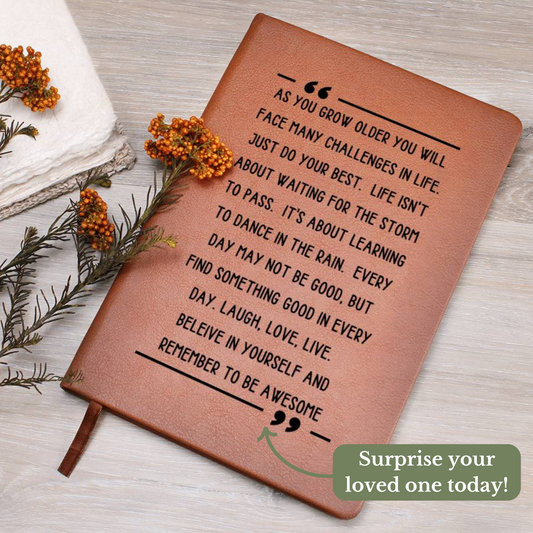 [Almost Sold Out] Motivational Graphic Leather Journal
