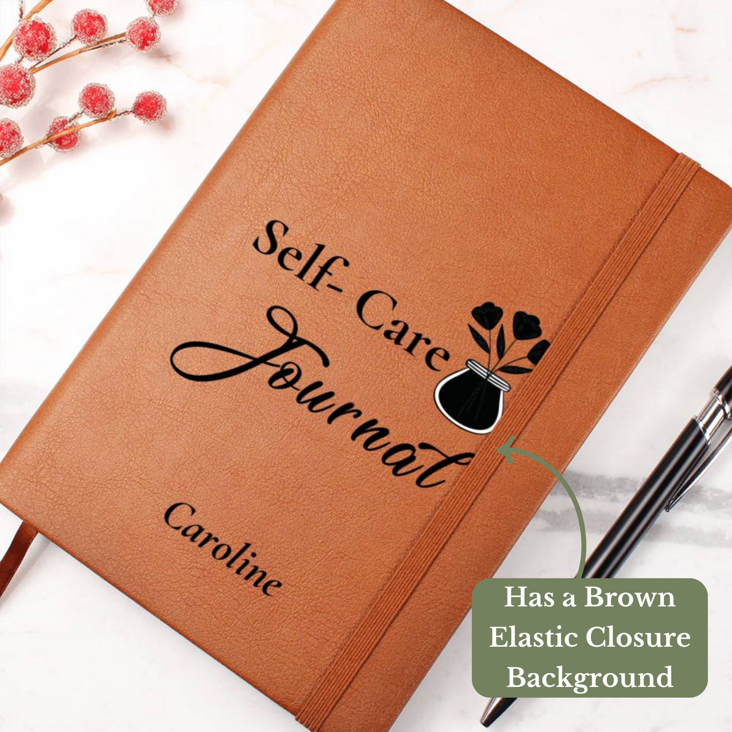 [Almost Sold Out] Personalized Graphic Leather Self- Care Journal