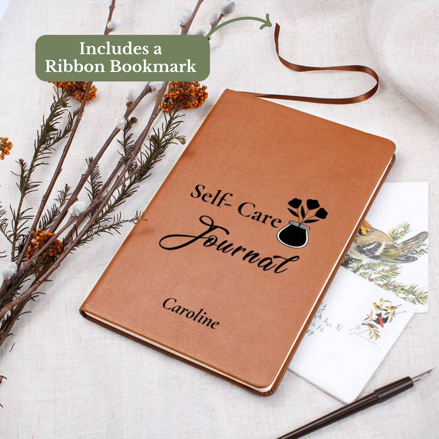 [Almost Sold Out] Personalized Graphic Leather Self- Care Journal