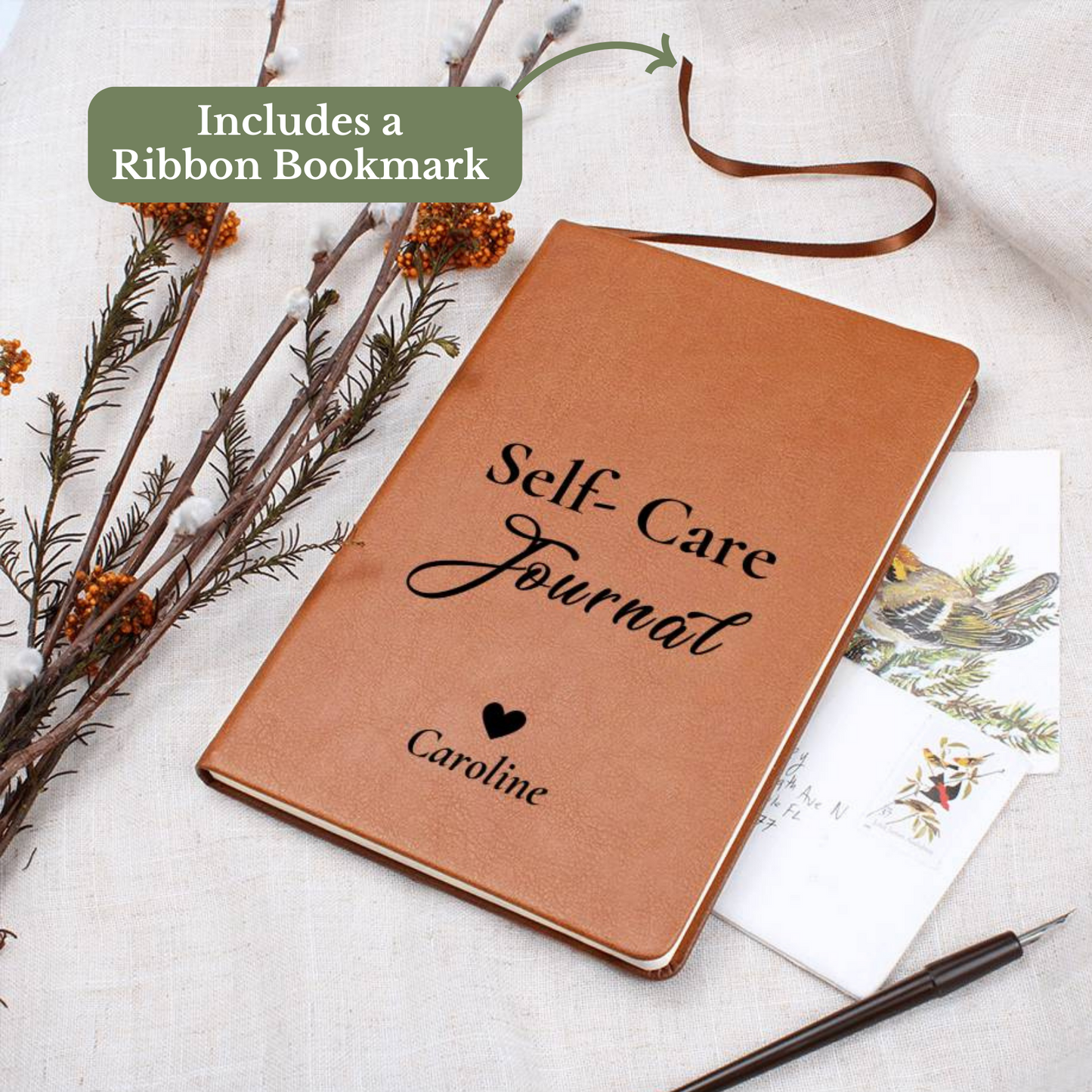 [Almost Sold Out] Personalized Self- Care Graphic Leather Journal