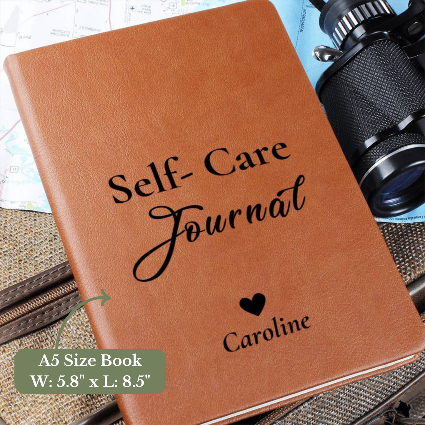 [Almost Sold Out] Personalized Self- Care Graphic Leather Journal