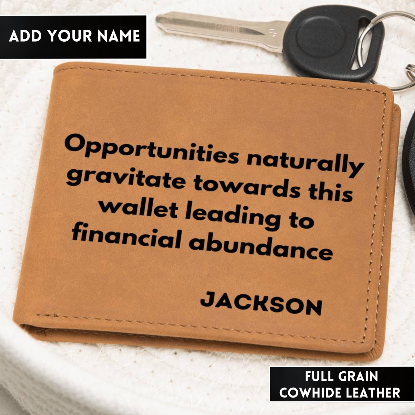 [Almost Sold Out] Personalized Opportunities Naturally Gravitate Towards This Leather Wallet
