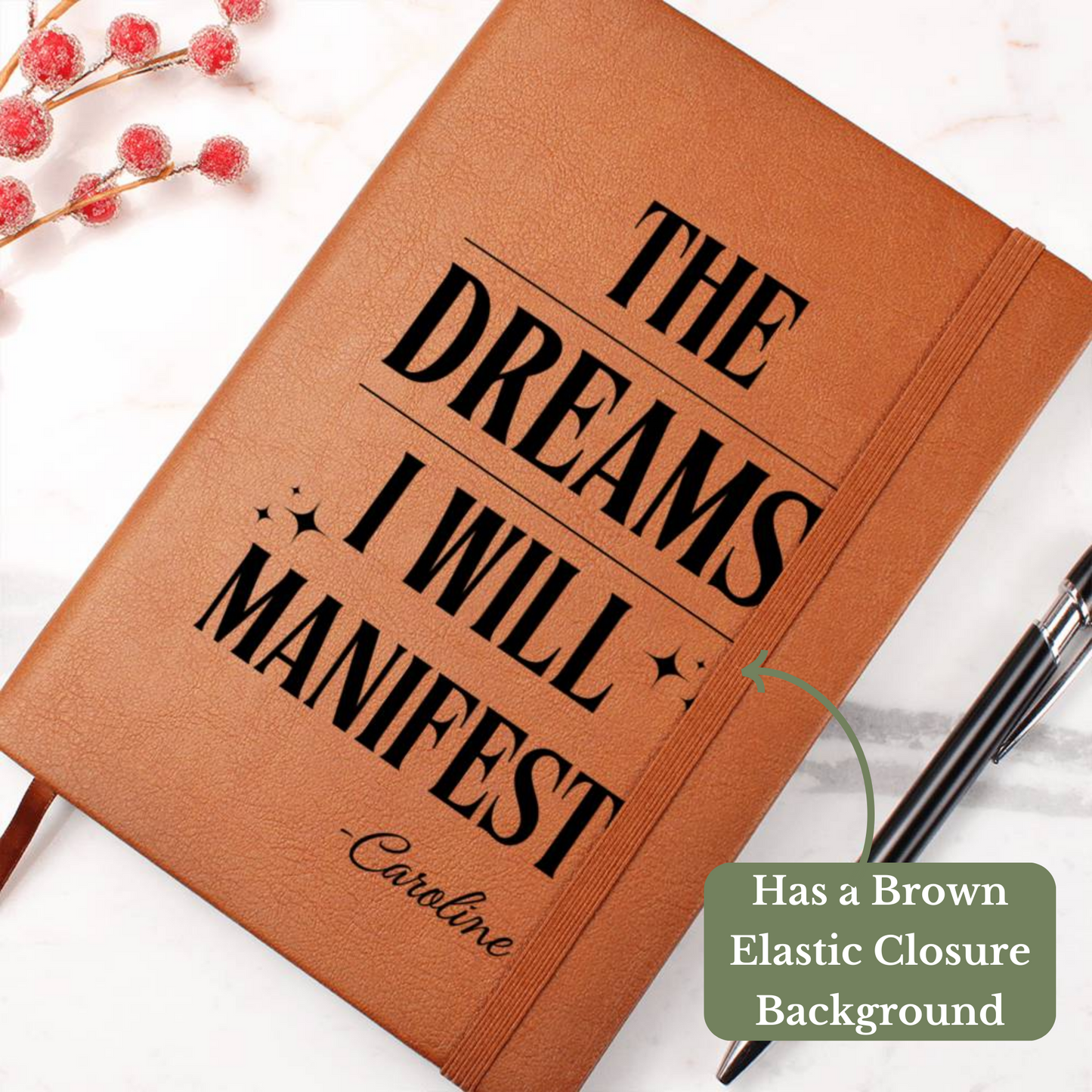 [Almost Sold Out] Personalized Graphic Leather Manifestation Journal