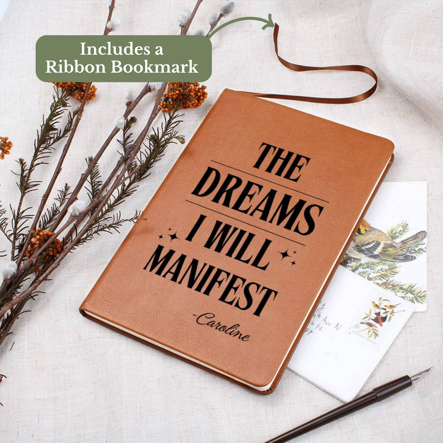 [Almost Sold Out] Personalized Graphic Leather Manifestation Journal