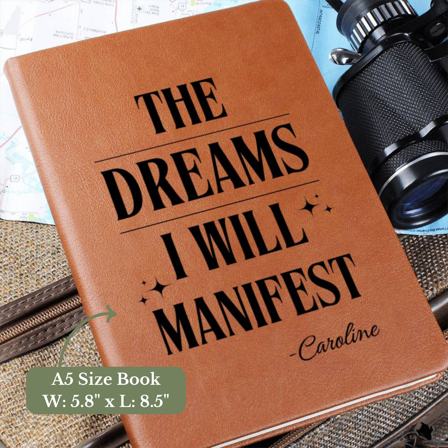 [Almost Sold Out] Personalized Graphic Leather Manifestation Journal