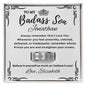Personalized Gift For Badass Son Birthday, Graduation and Christmas - Engraved Men's Ring Gift