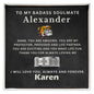 Personalized Gift For Husband Badass Soulmate Birthday, Anniversary and Christmas - Engraved Men's Ring