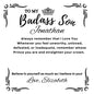 Personalized Gift For Badass Son Birthday, Graduation and Christmas - Engraved Men's Ring Gift