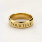 Engraved Men's Ring - Personalized Gift for Husband Birthday, Anniversary or for Christmas