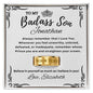 Personalized Gift For Badass Son Birthday, Graduation and Christmas - Engraved Men's Ring Gift