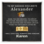 Personalized Gift For Husband Badass Soulmate Birthday, Anniversary and Christmas - Engraved Men's Ring