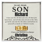 Personalized Gift For Son Aim for the Skies Birthday, Graduation and Christmas - Engraved Men's Ring