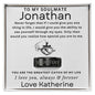 Personalized Gift For Soulmate Husband Fisherman Birthday, Graduation and Christmas - Engraved Men's Ring Fishing Gift