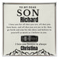 Personalized Gift For Son Aim for the Skies Birthday, Graduation and Christmas - Engraved Men's Ring