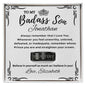 Personalized Gift For Badass Son Birthday, Graduation and Christmas - Engraved Men's Ring Gift