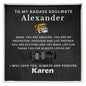 Personalized Gift For Husband Badass Soulmate Birthday, Anniversary and Christmas - Engraved Men's Ring