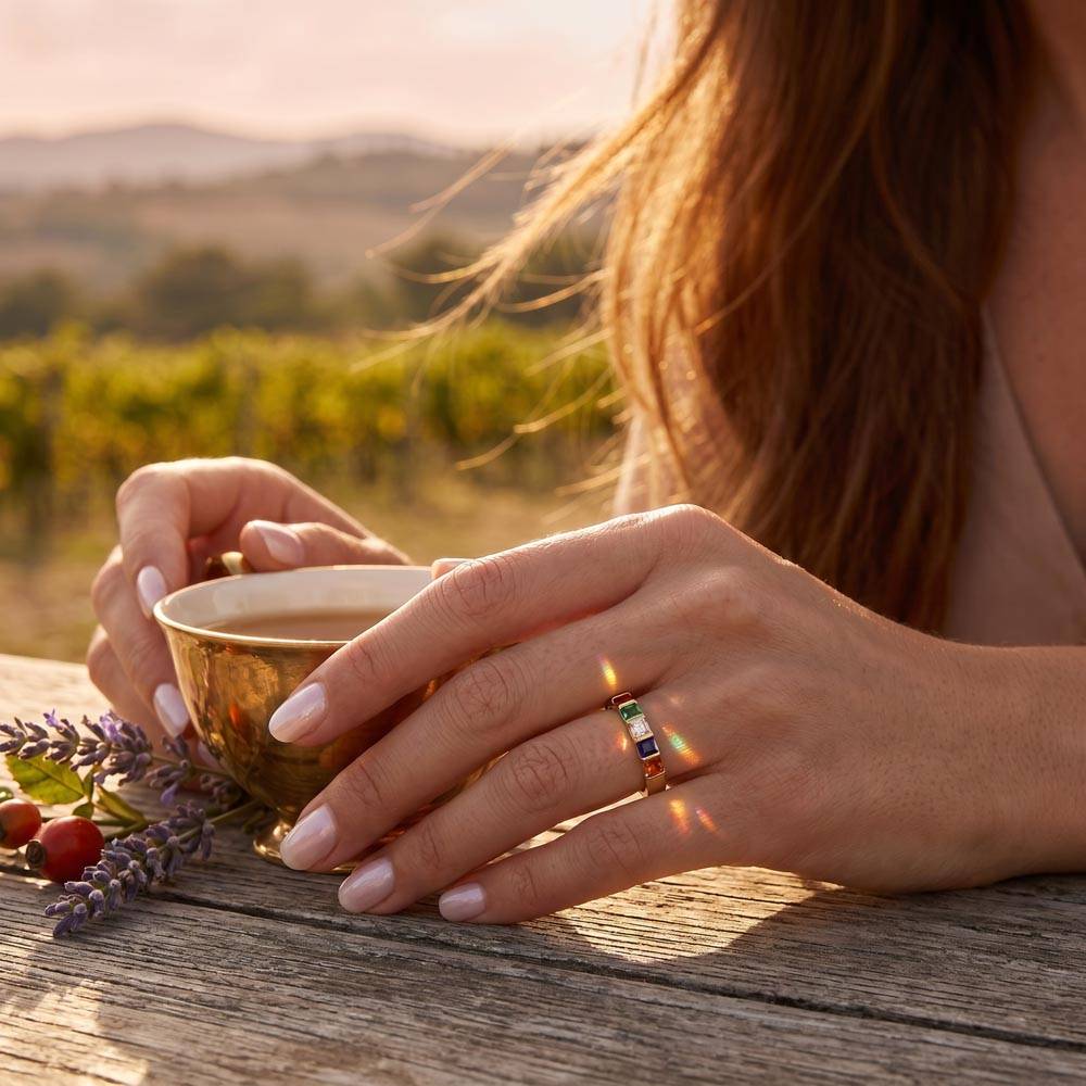Always Love You Mom Gift From Daughter - Stackable Birthstone Ring
