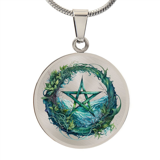 Almost Sold Out - Pentagram Necklace - Circle Luxury Necklace