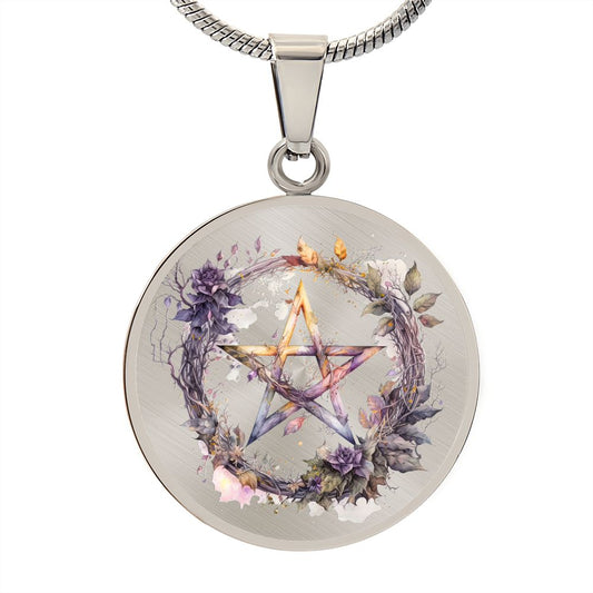 Almost Sold Out - Pentagram Necklace - Circle Luxury Necklace