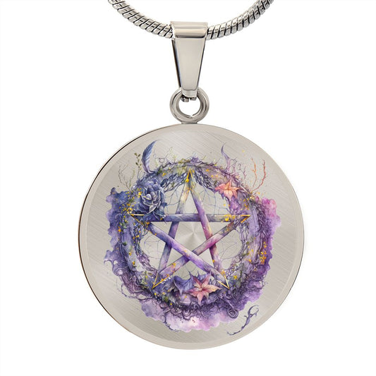 Almost Sold Out - Pentagram Necklace - Circle Luxury Necklace