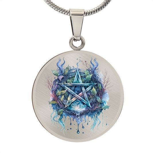 Almost Sold Out - Pentagram Necklace - Circle Luxury Necklace