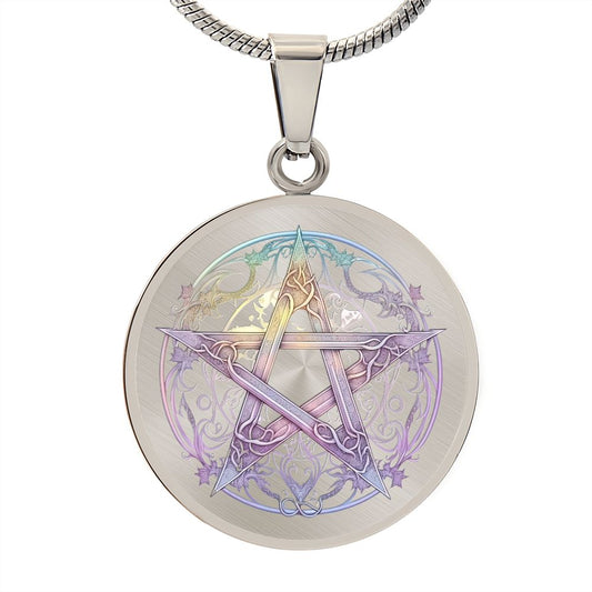 Almost Sold Out - Pentagram Necklace - Circle Luxury Necklace