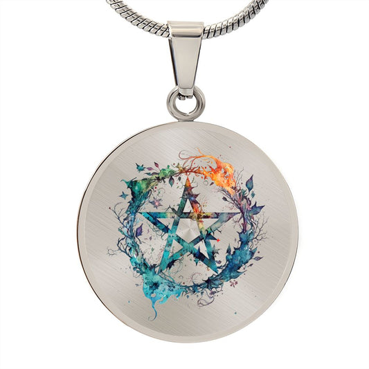 Almost Sold Out - Pentagram Necklace - Circle Luxury Necklace