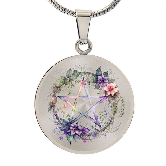 Almost Sold Out - Pentagram Necklace - Circle Luxury Necklace