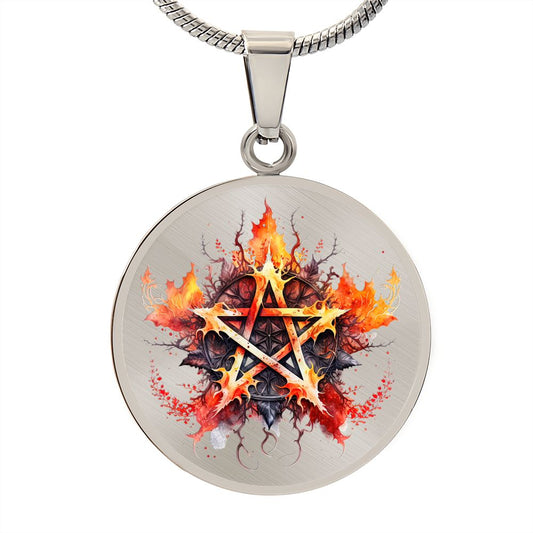 Almost Sold Out - Pentagram Necklace - Circle Luxury Necklace