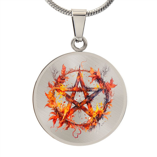 Almost Sold Out - Pentagram Necklace - Circle Luxury Necklace