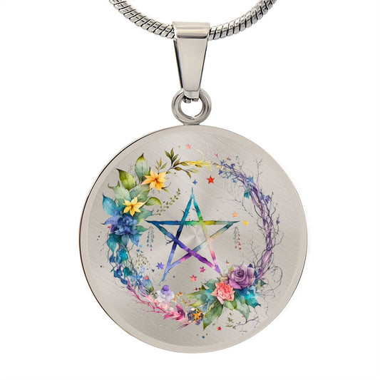 Almost Sold Out - Pentagram Necklace - Circle Luxury Necklace