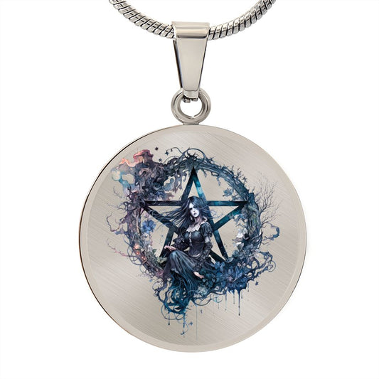 Almost Sold Out - Pentagram Necklace - Circle Luxury Necklace