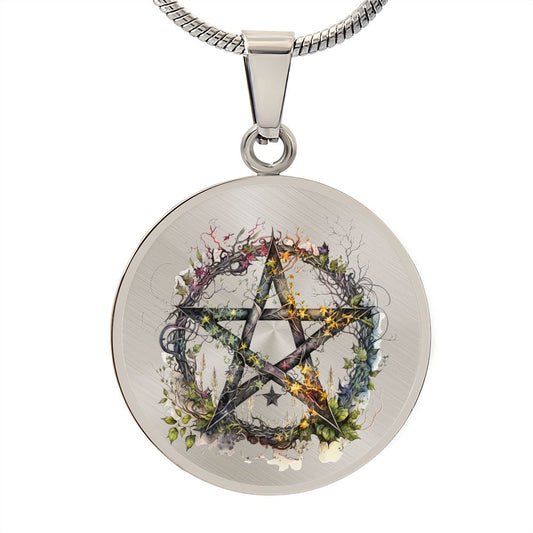 Almost Sold Out - Pentagram Necklace - Circle Luxury Necklace